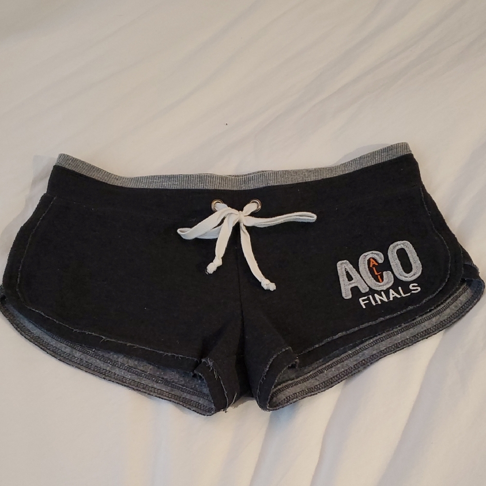 NEW Charcoal Athletic Shorts with White Drawstring